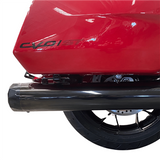 Tab Performance 4.5" B.A.M Stick Slip-On Mufflers Midnight Chrome Midnight Chrome Slash Cut, Non - 121-4297-M-NB For Harley Touring 2017-2026