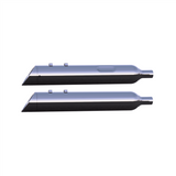 Tab Performance 4.5" B.A.M Stick Slip-On Mufflers | Midnight Chrome - Midnight Chrome Straight Cut, 2.5" Louvered Baffles 121-4297-M2-2.5