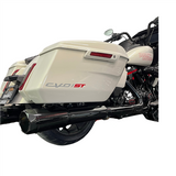 Tab Performance 50 Cal (5") Slip-On Mufflers | Midnight Chrome - 2017-Up, Midnight Chrome Straight Cut, 2.5" Louvered Baffles 121-4299-M2-2.5