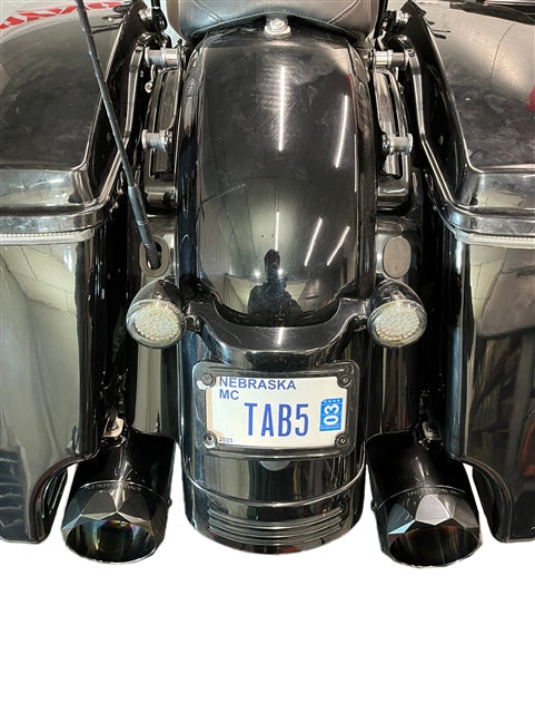 Tab Performance 50 Cal (5") Slip-On Mufflers | Midnight Chrome - 2017-Up, Midnight Chrome Straight Cut, Zombie Baffles (Loud) 121-4299-M2-Z