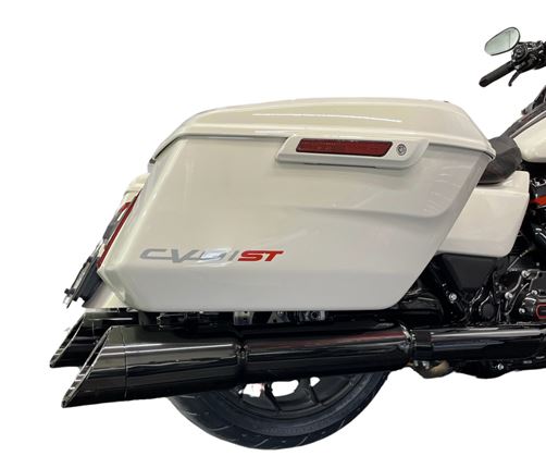 Tab Performance 121-4299-M-Z 50 Cal 5 Inch Diameter Pipe Slip-On Mufflers Harley Davidson Touring Midnight Chrome Zombie Baffles (Loud) 2017-Up Midnight Chrome Slash Cut Tip