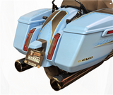 Tab Performance 4.5" B.A.M Stick Slip-On Mufflers | Torched Chrome - Torched Chrome Straight Tips, 2.5" Louvered Baffles 121-5297-T2-2.5