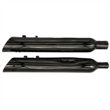 Tab Performance 4.5" B.A.M Stick Slip-On Mufflers | Torched Chrome - Torched Chrome Slash Tips, 2.5" Louvered Baffles 121-5297-T-2.5
