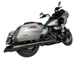 Tab Performance 50 Cal (5") Slip-On Mufflers Torched Chrome Torched Chrome Straight Cut Tip, - 121-5299-2017-UP-T2-NB For Harley Touring 2016-2026