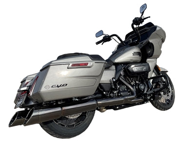 Tab Performance 121-5299-N-Z 50 Cal 5 Inch Diameter Pipe Slip-On Mufflers 2017-Up Harley Davidson Touring Torched Chrome Zombie Baffles (Loud) 2017-Up Using Stock Cut or Other Tip