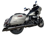 Tab Performance 121-5299-N-Z 50 Cal 5 Inch Diameter Pipe Slip-On Mufflers 2017-Up Harley Davidson Touring Torched Chrome Zombie Baffles (Loud) 2017-Up Using Stock Cut or Other Tip