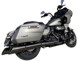 Tab Performance 121-5299-T2-Z 50 Cal 5 Inch Diameter Pipe Slip-On Mufflers 2017-Up Harley Davidson Touring Torched Chrome Zombie Baffles (Loud) Torched Chrome Straight Cut Tip