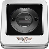 Figurati Designs Timing Cover 2 Hole Green Line American Flag Black - FD72-TC-2H-BLK For Harley Motorcycles 2017-2022