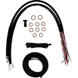 LA Choppers Complete Midnight Braided Handlebar Cable Brake Line Kit — Standard 18"-20" Handlebars - LA-8059KT2-19M For Harley Touring 2023-2026