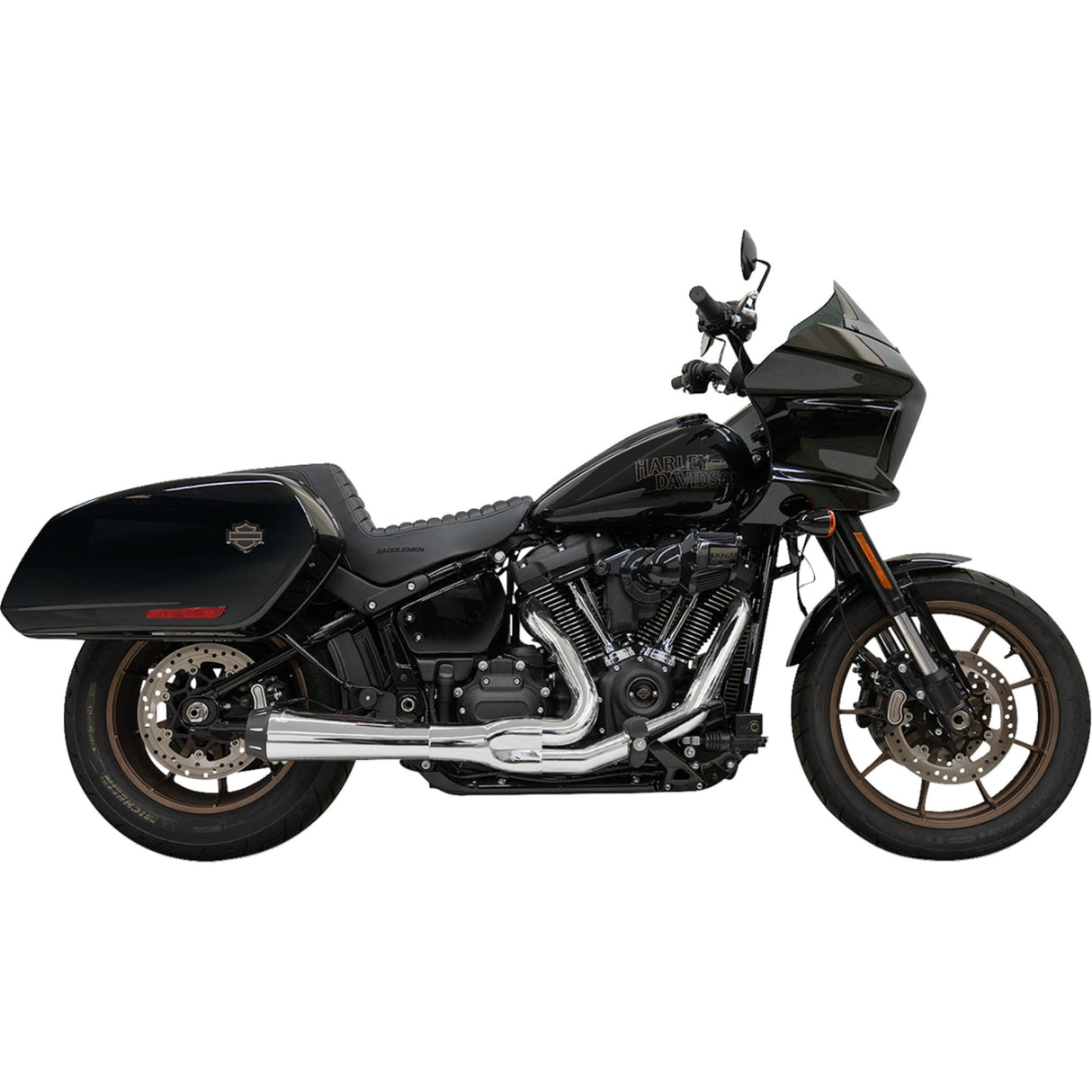 Bassani Xhaust 2-Into-1 Road Rage III Exhaust System 49-State Chrome - 1S81RE For Harley Softail 2018-2024