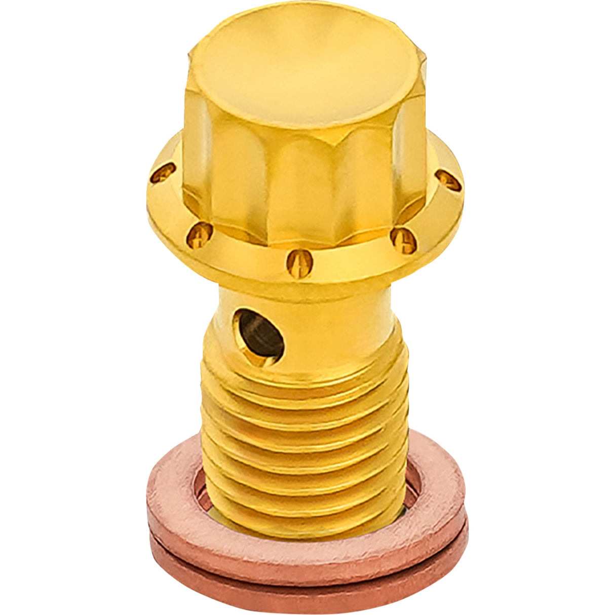 Arlen Ness Titanium 12-Point Banjo Bolt M12x1.25 Gold - 300-835 For Harley Softail 2018-2025