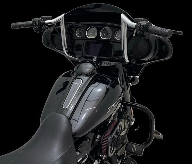 Tab Performance Folsom Prison Handlebars Street/Electra/Ultra Glide & TriGlide Ultra - - - 12", 1995-2024 Electra/Ultra Glide 1995-2023 Street Glide, Chrome 125-1120-12-1995-2024-CHROME