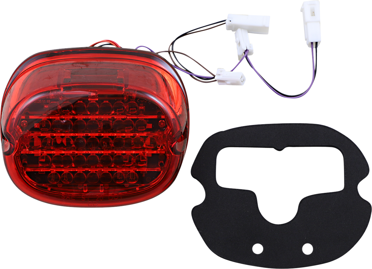 Low Profile LED Taillight with Integrated Auxiliary Turn Signals