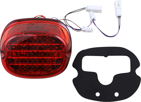 Low Profile LED Taillight with Integrated Auxiliary Turn Signals