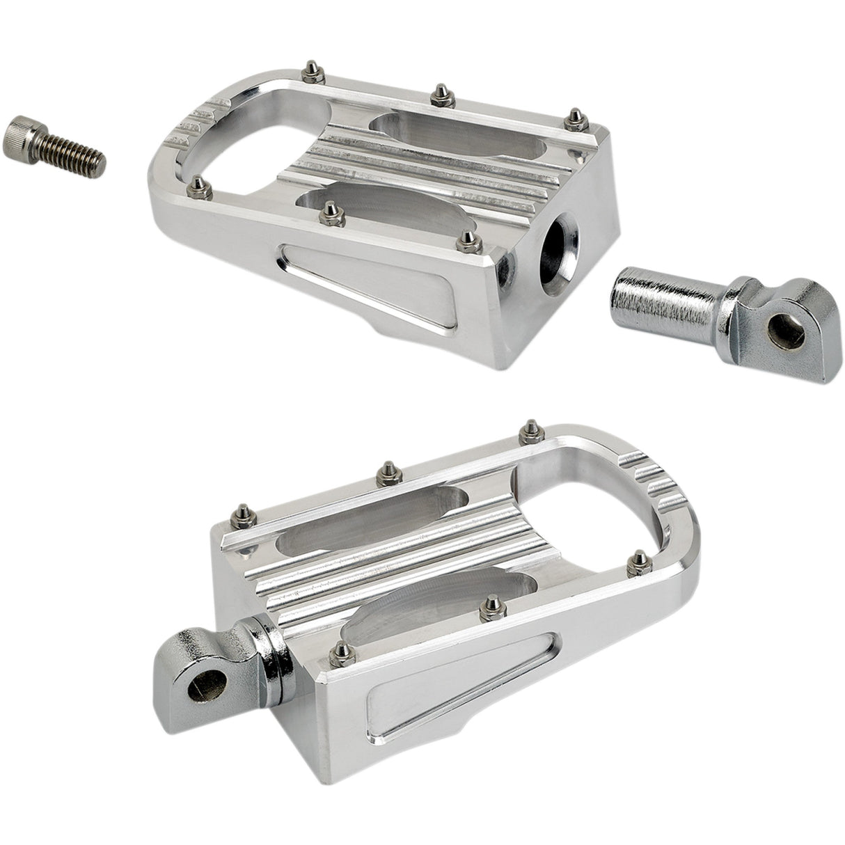Biltwell Punisher Footpeg Polished Xl - 7006-303-01 For Harley 2008-2019