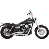 Vance & Hines 2-Into-2 Big Radius Exhaust System Chrome - 26081 For Harley Dyna 2006-2009