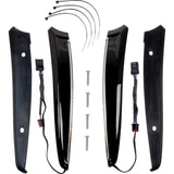 Ciro Horizon LED Lighted Windshield Trim Black - 11051 For Harley Road Glide 1998-2026