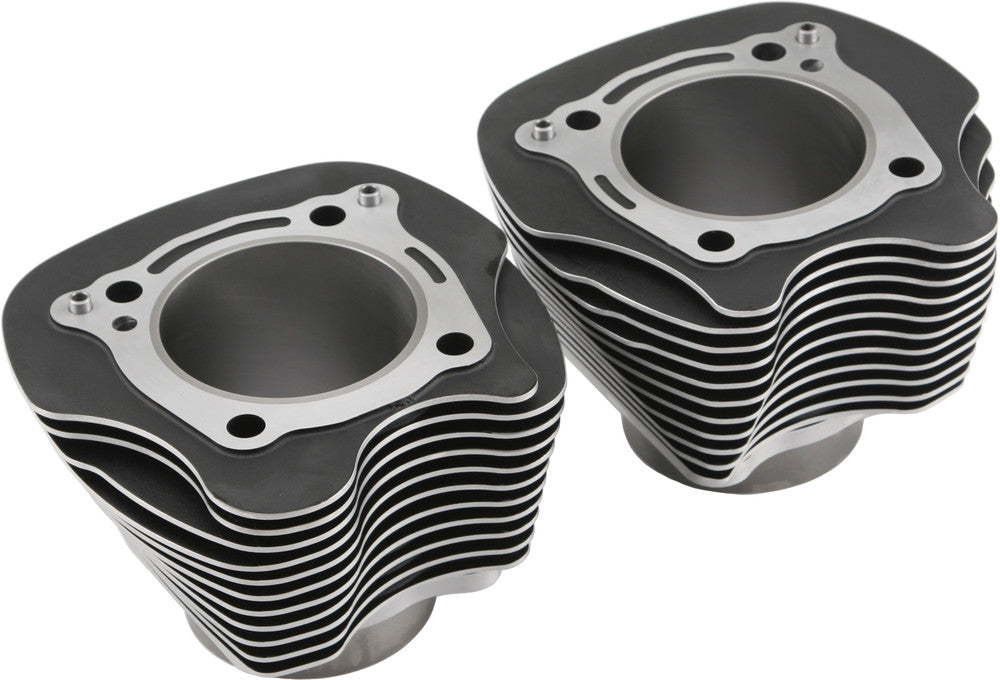 Harddrive BIG Bore Cylinder M8 124 Black W Machined Fins PR - 88186 For Harley Motorcycles 2017-2026
