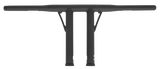 Burly Brand Folsom Bar 12in Matte Black - B12-5505TB For Harley Dyna 1983-2024