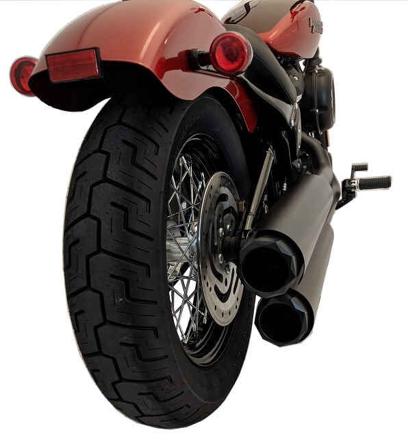 Tab Performance Softail Long Tip Compatible Exhaust Pipes Chrome For Harley Softail 2018-2026