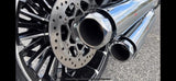 Tab Performance Softail Long Tip Compatible Exhaust Pipes Chrome For Harley Softail 2018-2026