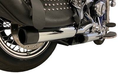 Tab Performance 131-1295-C3-Z 07 -17 Harley Davidson Softail Chrome Tip Slip On Muffler Compatible Exhaust Pipes Zombie Baffles (Loud) 3.5 Inch Chrome Billet Aluminum Slash Cut End Cap