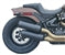 Tab Performance Fat Bob Softail Tip Compatible Exhaust Pipes Black 4.5" Chrome Straight Cut Tip, Non - 131-2293-C2-NB For Harley Softail 2018-2022