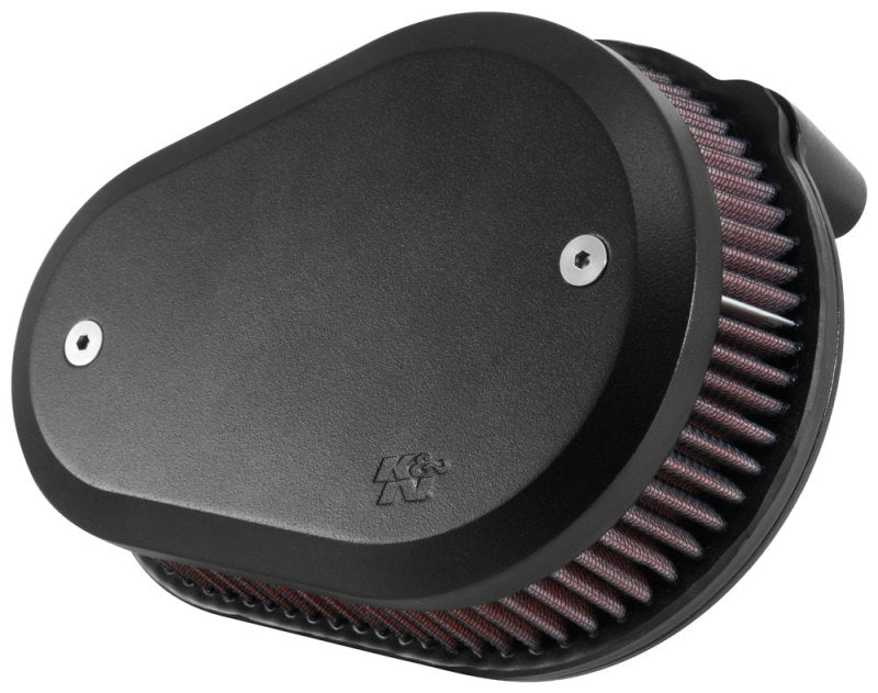 K & N Engineering Davidson Street Metal Intake System Flare Black - RK-3932B For Harley Motorcycles 1999-2017