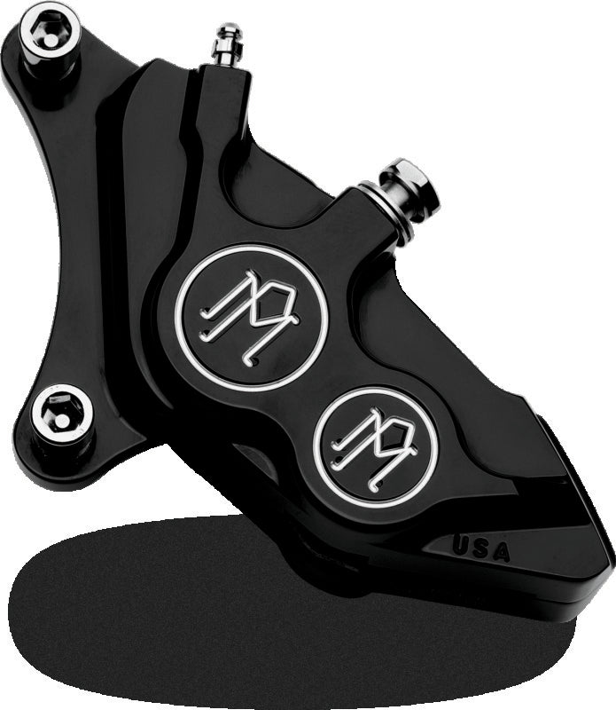 Performance Machine Caliper 137x4B Right 11.5in Contrast Cut - 0053-2916-BM For Harley Motorcycles 1984-1999