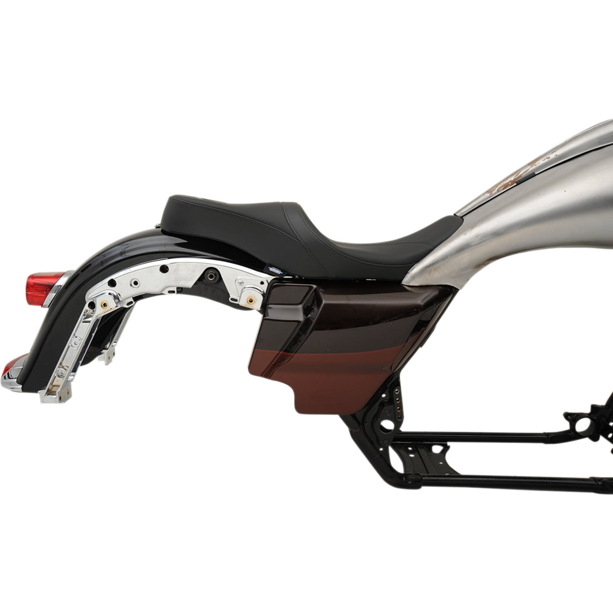 DRAG SPECIALTIES 0801-1075 Low Profile Touring Seat Low Touring Seat - Mild Stitched - Razorback Tanks - FL '10-'23