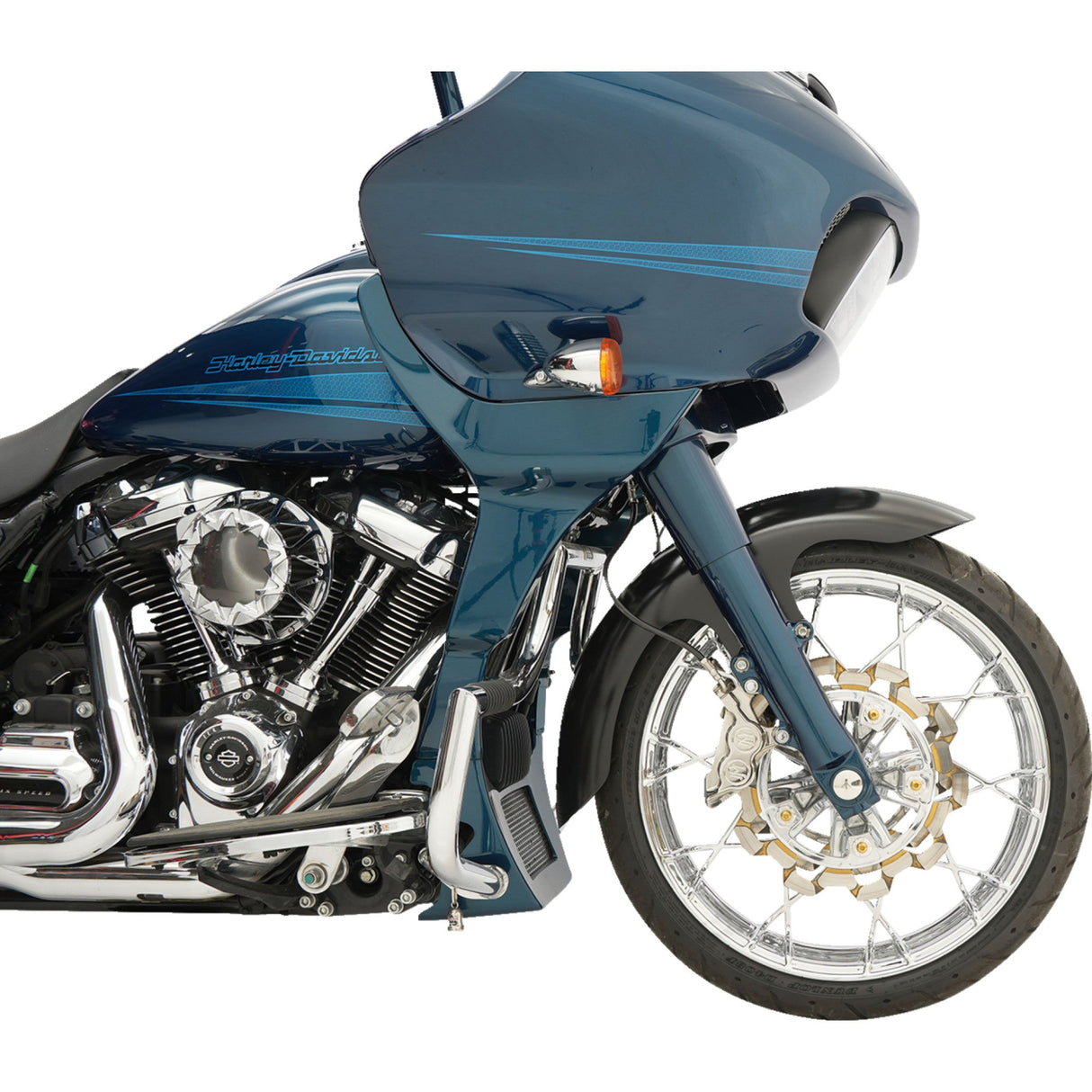 Klock Werks Tire Hugger Front Fender For Dresser Black 16"-19" HD Touring Trike - KWF-01-0308 For Harley Touring 2014-2025