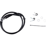 Drag Specialties Stainless Steel Brake Line Kit Front (Upper) Black For Harley Sportster 2004-2010