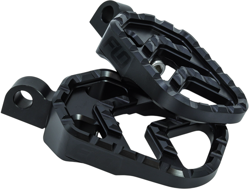 Flo Motorsports 122-0831 V-800-5BLK SAVAGE SERIES FOOTPEGS BLACK M8 SOFTAIL PASSENGER