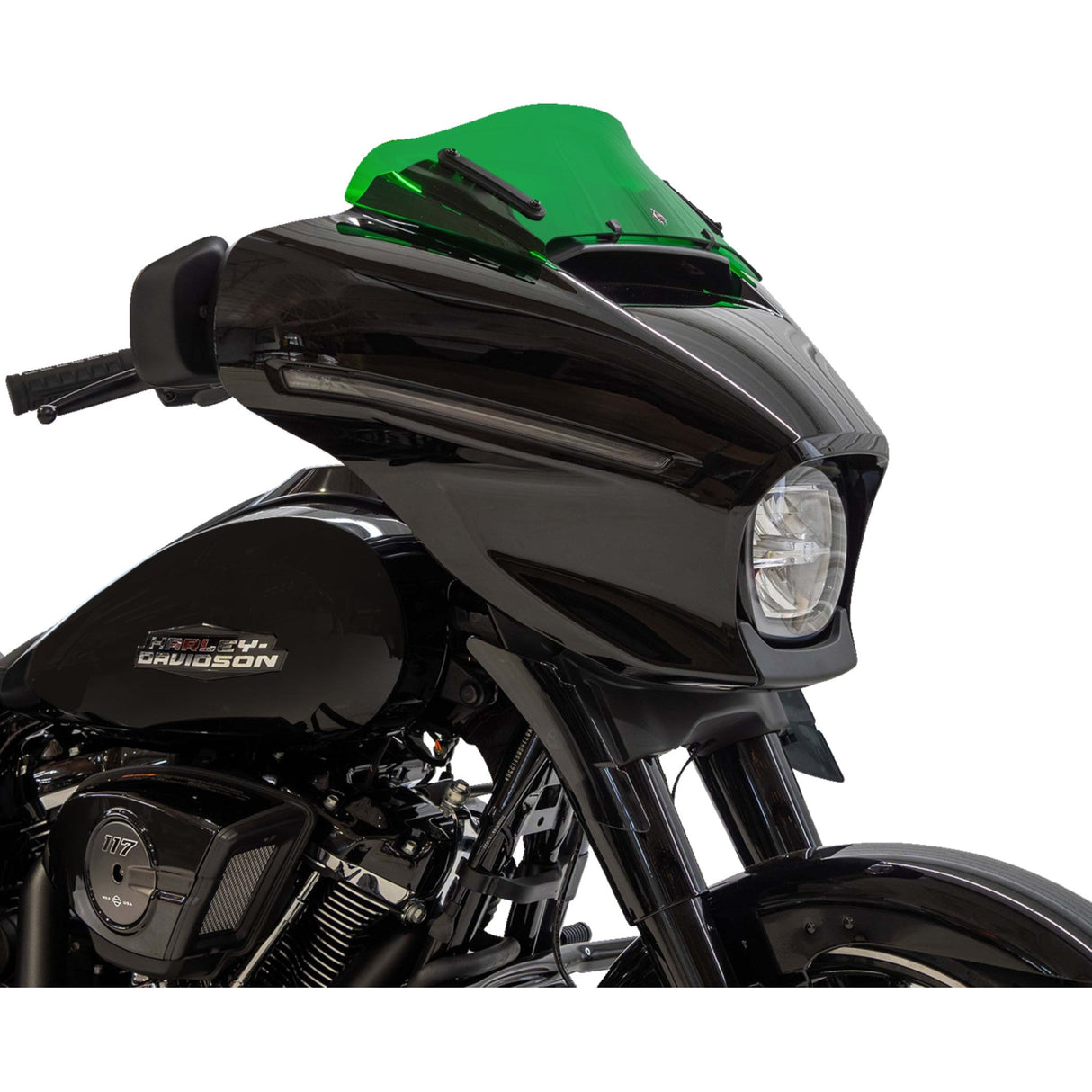 Klock Werks Kolor Flare® Windshield 6-1/2" Green - KWW-01-0744 For Harley Street Glide 2023-2026