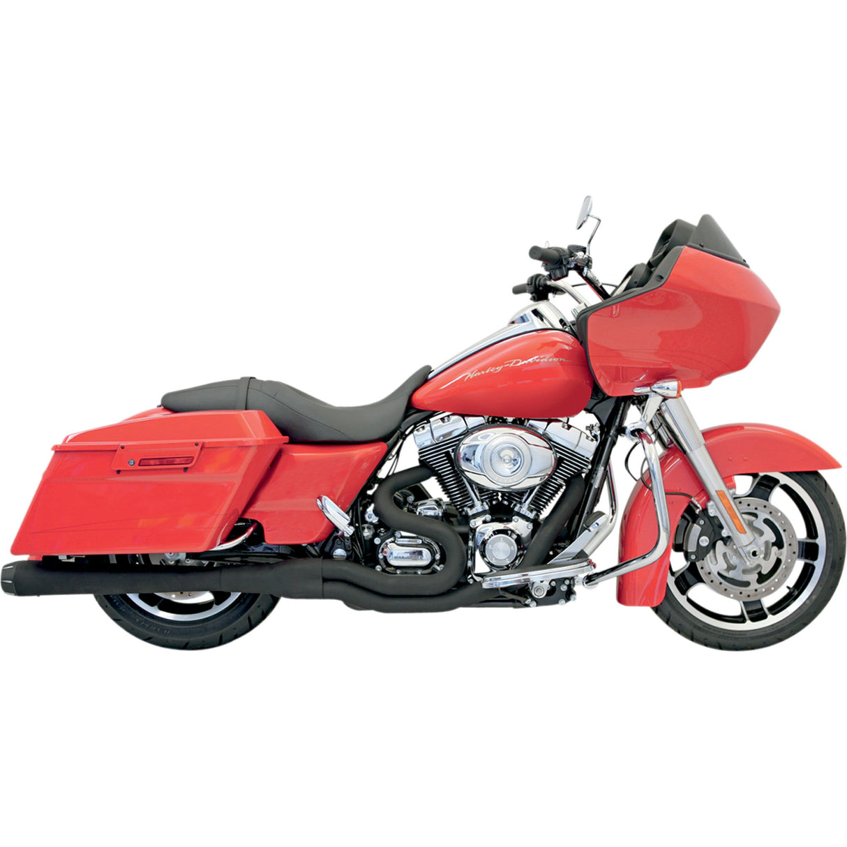 BASSANI XHAUST 1800-1359 FLH-747B Road Rage 2:1 B4 Exhaust System - Black - Megaphone