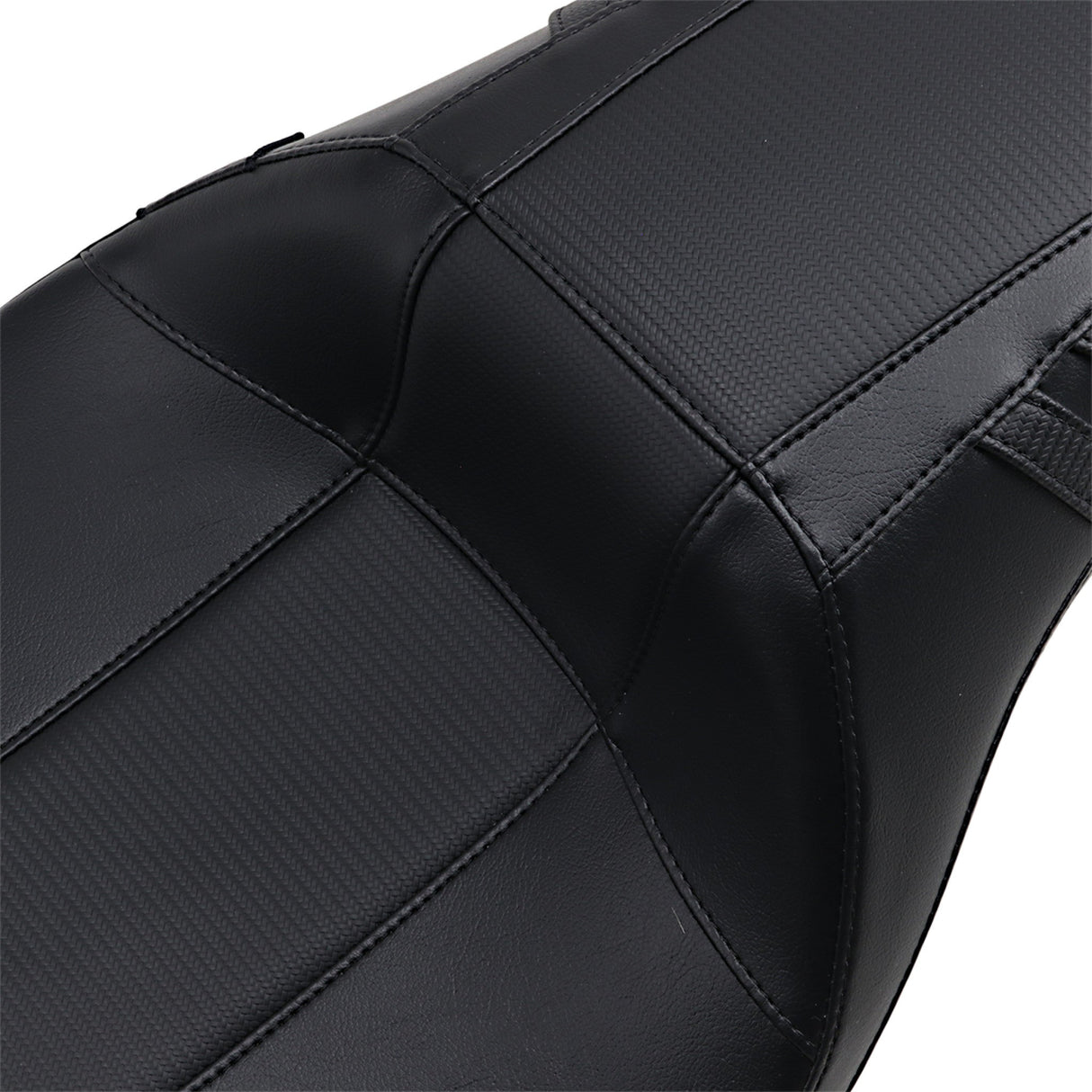 LePera Outcast Daddy Long Legs Seat Full-Length Without Backrest Carbon Fiber Inlay Black - LK-987DLGT3 For Harley Touring 2008-2023