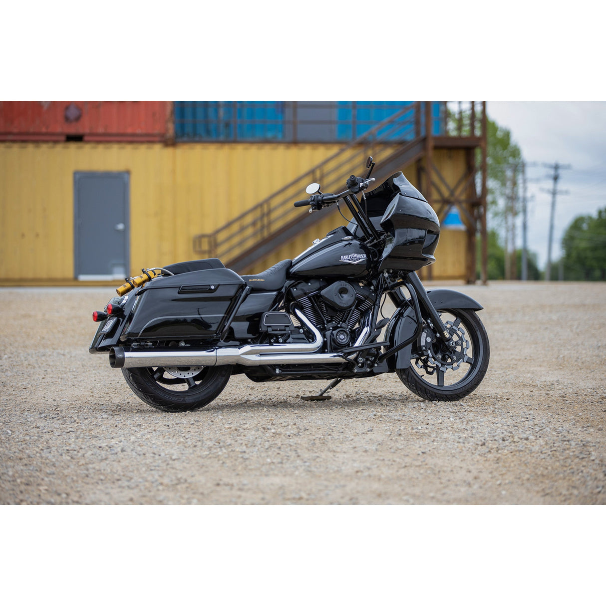 S&S Cycle 2-Into-1 Sidewinder® Exhaust System FL Chrome - 550-0776 For Harley Touring 1995-2016