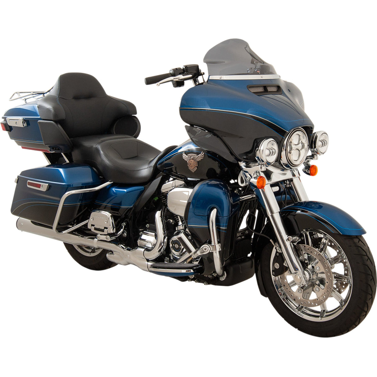 Klock Werks Flare® Windshield 8-1/2" Dark Smoke - KWW-01-0210-2014 For Harley Touring 2014-2025