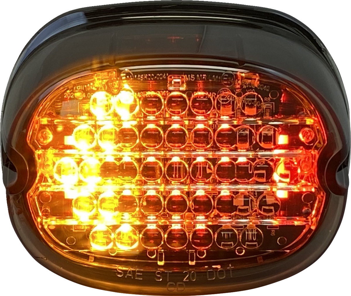 Low Profile LED Taillight with Integrated Auxiliary Turn Signals