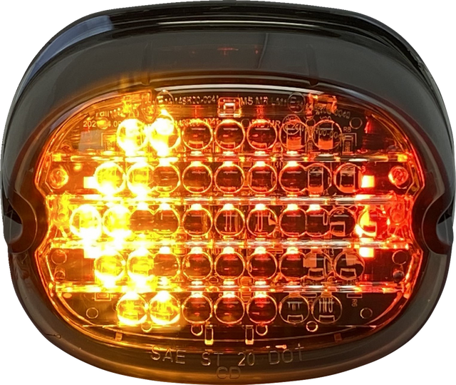 Low Profile LED Taillight with Integrated Auxiliary Turn Signals