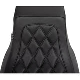 Mustang Double Diamond Squareback Seat Smooth - 88416 For Harley Touring 2023-2026