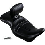LePera Maverick Seat With Backrest Stitched Black - LK-957BR For Harley Touring 2008-2023