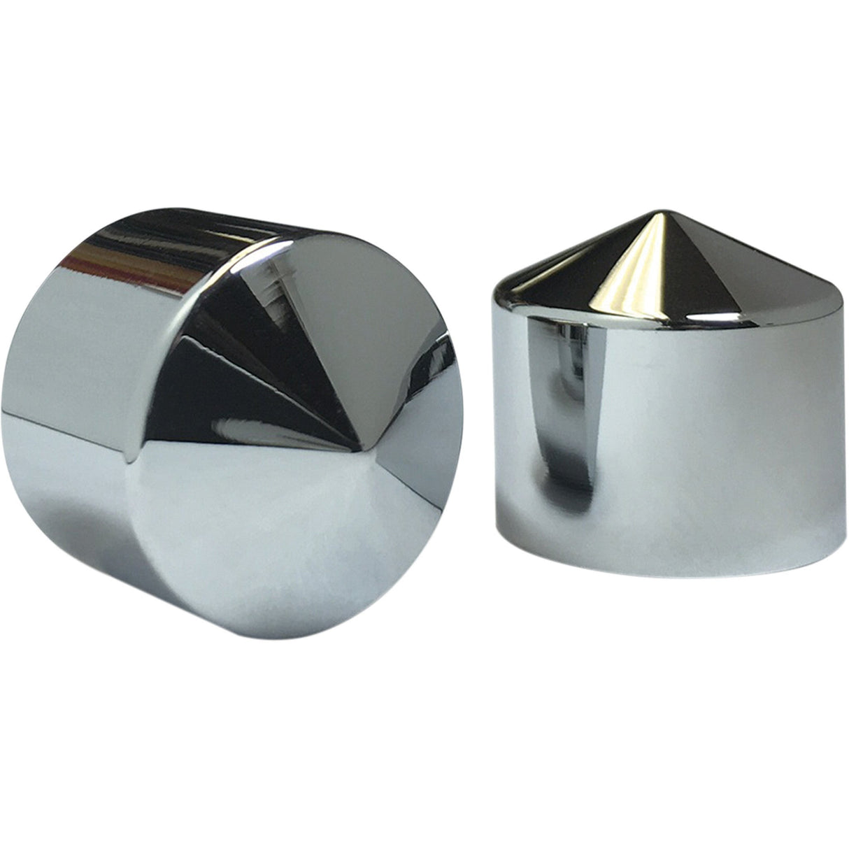 Ciro Rocker Box Bolt Caps Peaked Chrome - 70007 For Harley Motorcycles 1984-2026