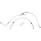 Magnum Shielding Braided Rear Brake Line Kit Rear ABS Sterling Chromite II - AS3622 For Harley 2011-2014
