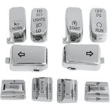 DRAG SPECIALTIES 0616-0130 Switch Cap Kit Switch Caps - Audio/Cruise - Chrome