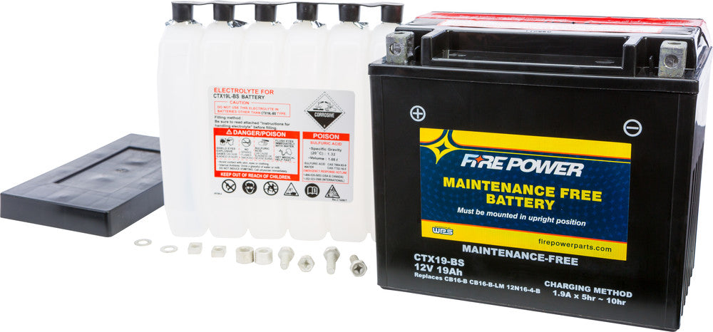 Fire Power 49-2297 CTX19-BS BATTERY CTX19-BS MAINTENANCE FREE