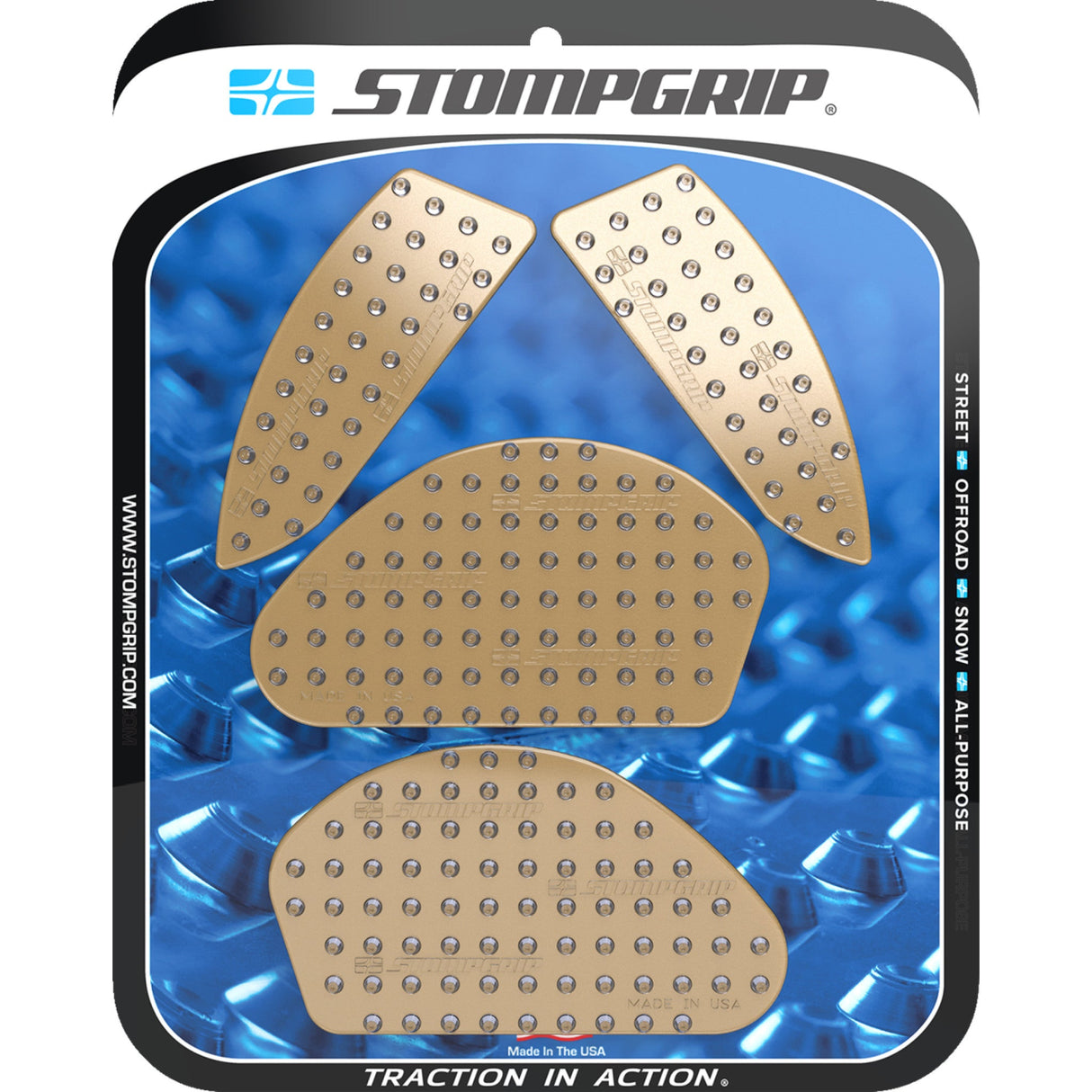 STOMPGRIP 4320-2884 55-10-0205C Volcano Profile Traction Pad Tank Grips Traction Pad Tank Grips - Volcano - Clear - MT-03