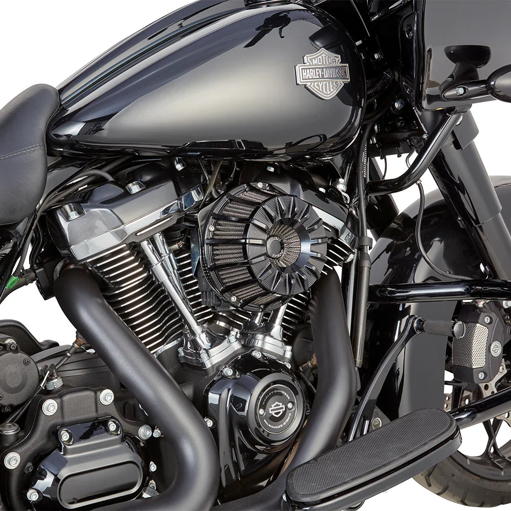 Arlen Ness Inverted Series Air Cleaner Kit — 15-Spoke Black - 18-997 For Harley Motorcycles 2017-2025
