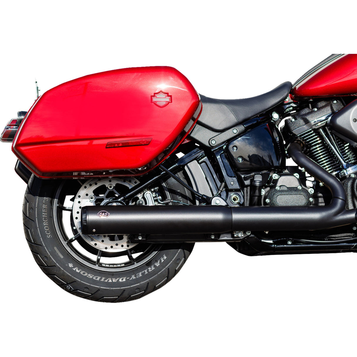 S&S Cycle Grand National Slip-On Muffler 50 State 4" Black M8 Softail - 550-1159 For Harley Softail 2025