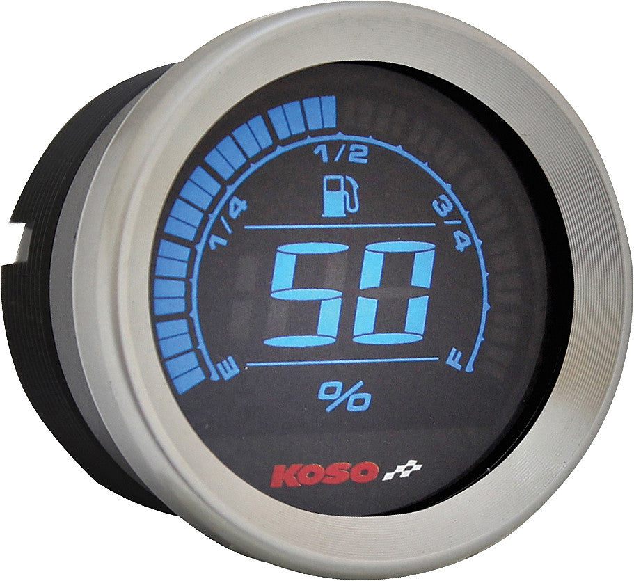 Koso North America HD-02 Series Gauge Kit Silver Bezel OIL Temp - BA050905 For Harley Touring 2004-2013